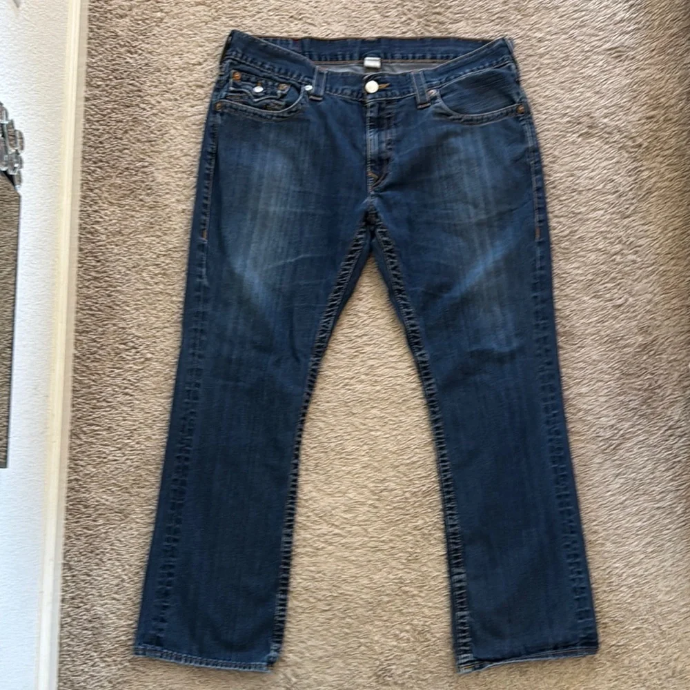 True Religion Men’s Dark Blue Straight Size 38 Jeans